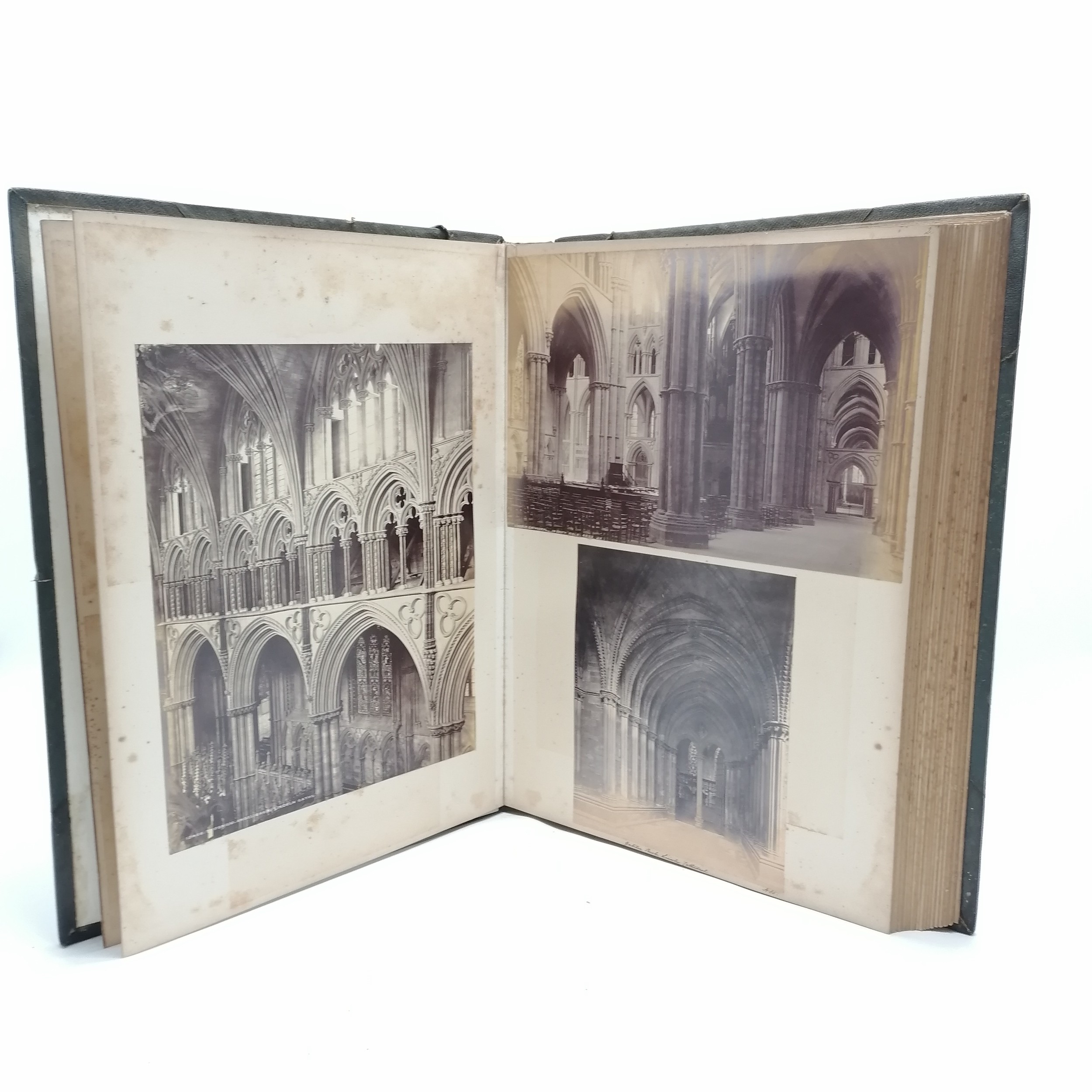 Large album of antique photographs with annotation inc Caledonian canal, castles etc - album, 43cm x - Image 9 of 11