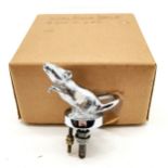Vintage chrome car mascot in the form of a mouse by Lejeune made in England, in good condition, 6 cm