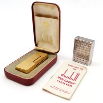 Dunhill Rollagas lighter (in original box with instructions) t/w Dupont silver plated lighter