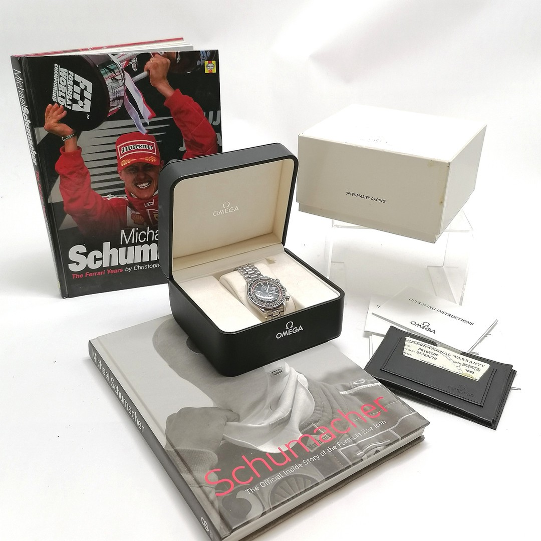 Omega Michael Schumacher speedmaster racing automatic wristwatch (36mm case) on original - Image 2 of 11