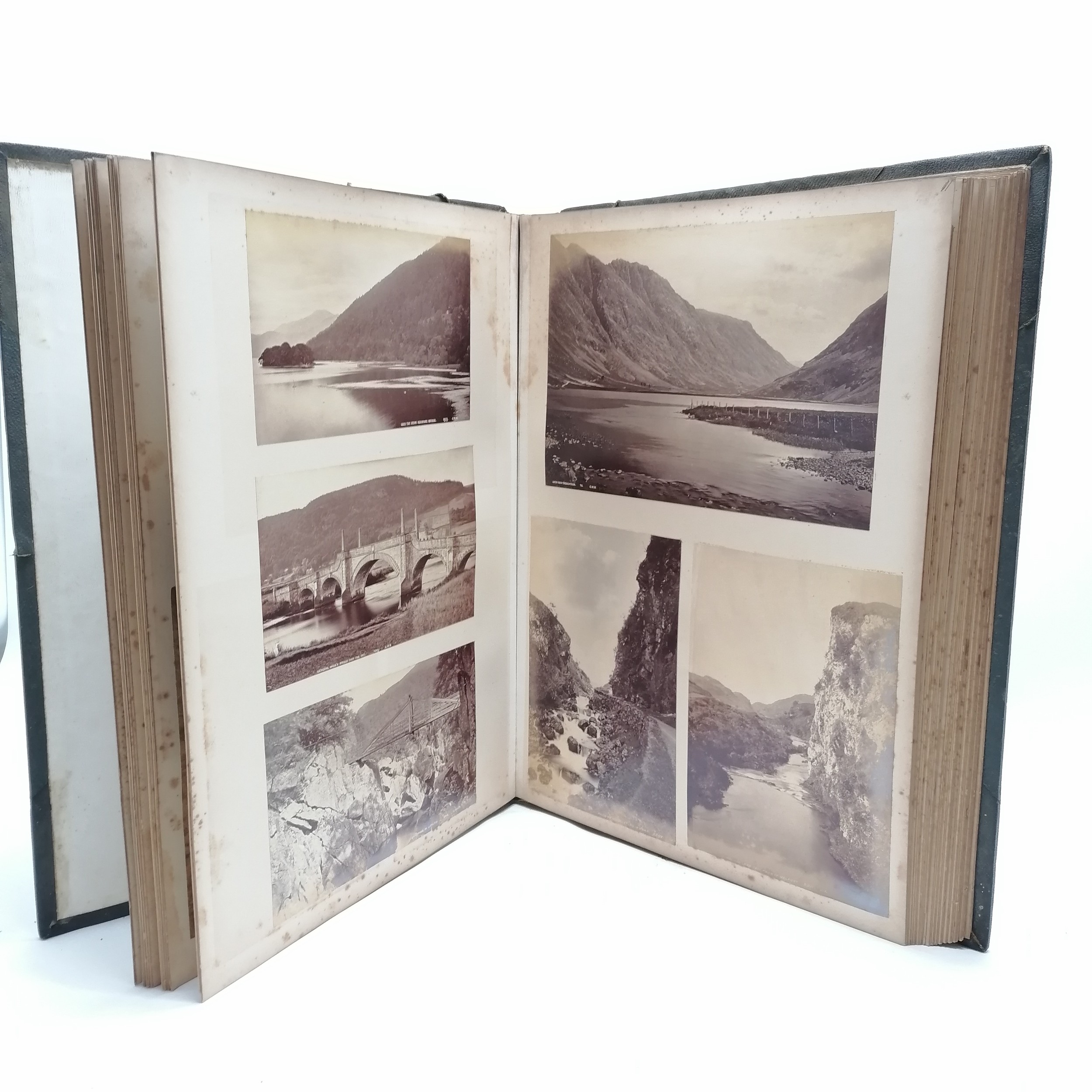 Large album of antique photographs with annotation inc Caledonian canal, castles etc - album, 43cm x - Image 6 of 11