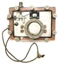 C1960's scratch built Perspex and aluminium waterproof camera case for filming underwater. purported