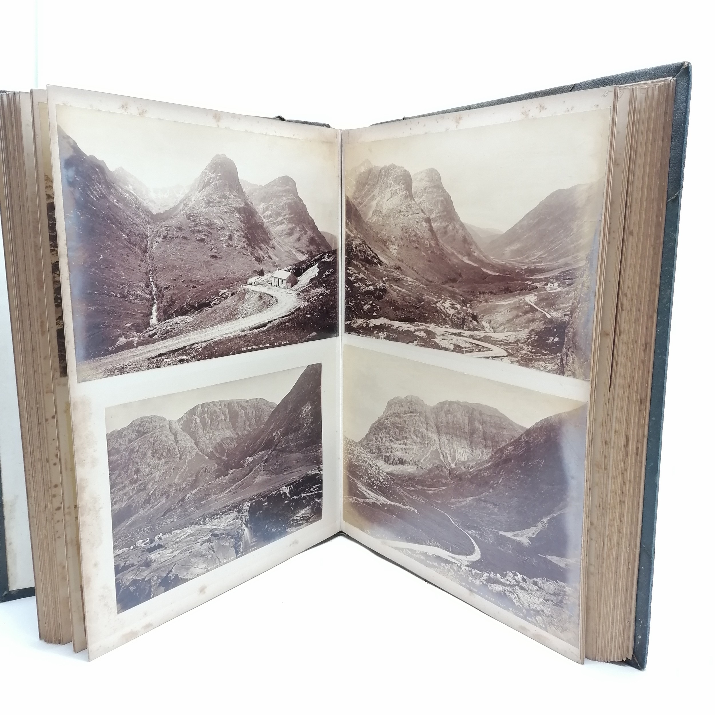 Large album of antique photographs with annotation inc Caledonian canal, castles etc - album, 43cm x - Image 4 of 11