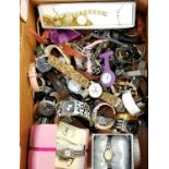 Large qty of mostly quartz wristwatches inc some boxed - SOLD ON BEHALF OF THE NEW BREAST CANCER