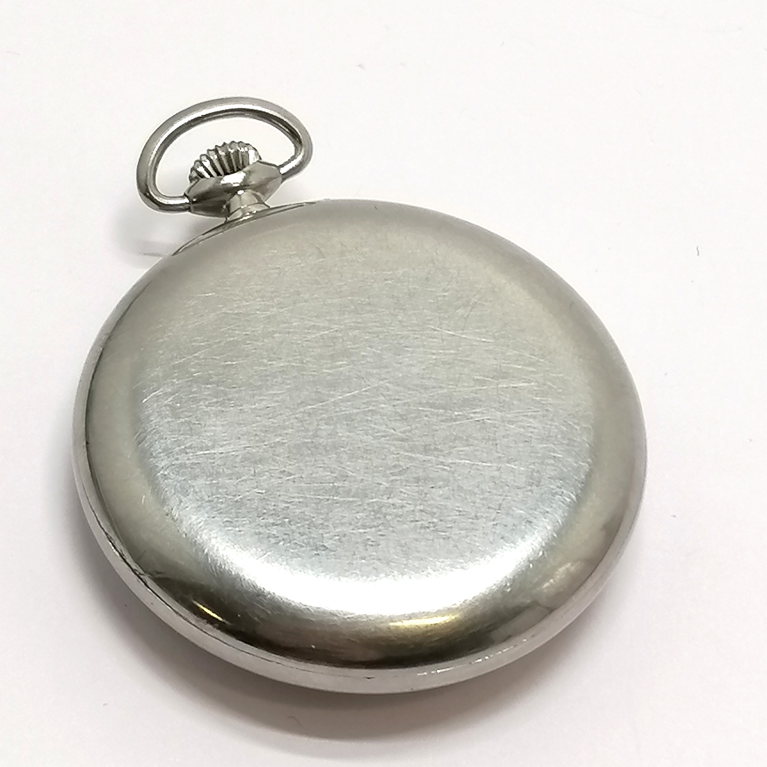 Zenith pocket watch in steel 48mm case with centre sweep second hand #18-28-2-T - Zenith marked case - Image 2 of 4
