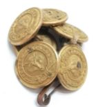 6 x Tinedale hunt club buttons (22mm diameter)