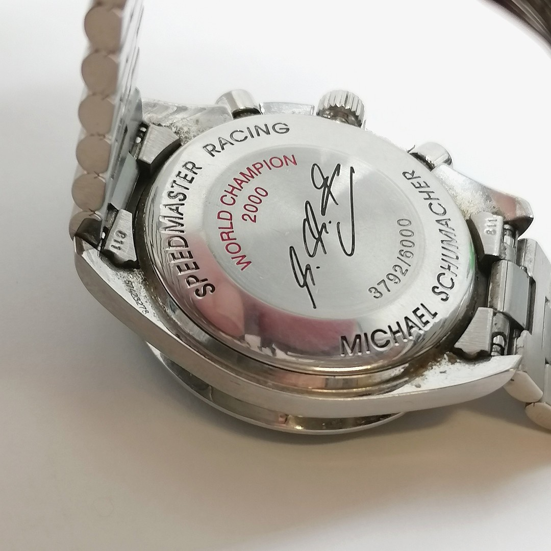 Omega Michael Schumacher speedmaster racing automatic wristwatch (36mm case) on original - Image 3 of 11
