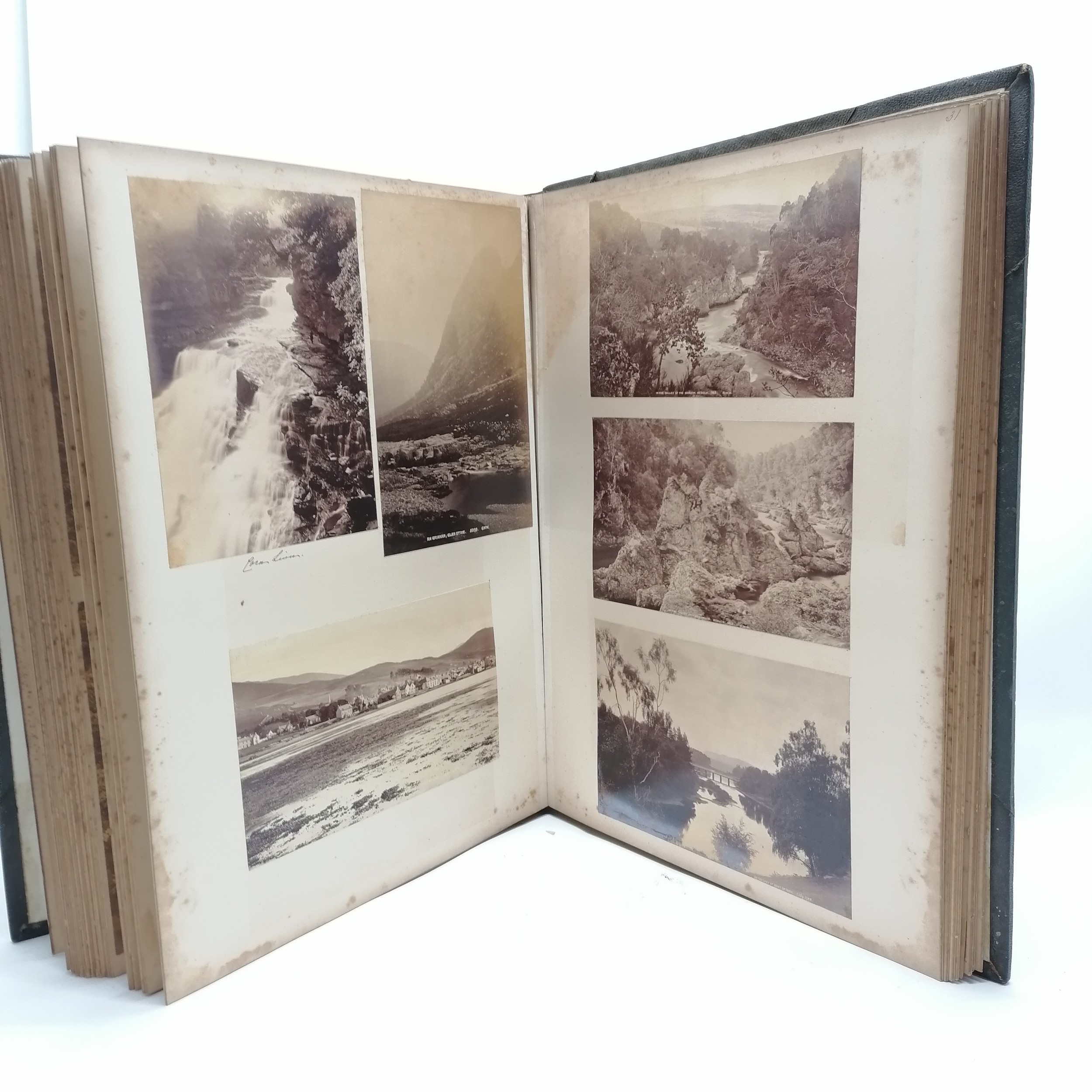 Large album of antique photographs with annotation inc Caledonian canal, castles etc - album, 43cm x - Image 2 of 11