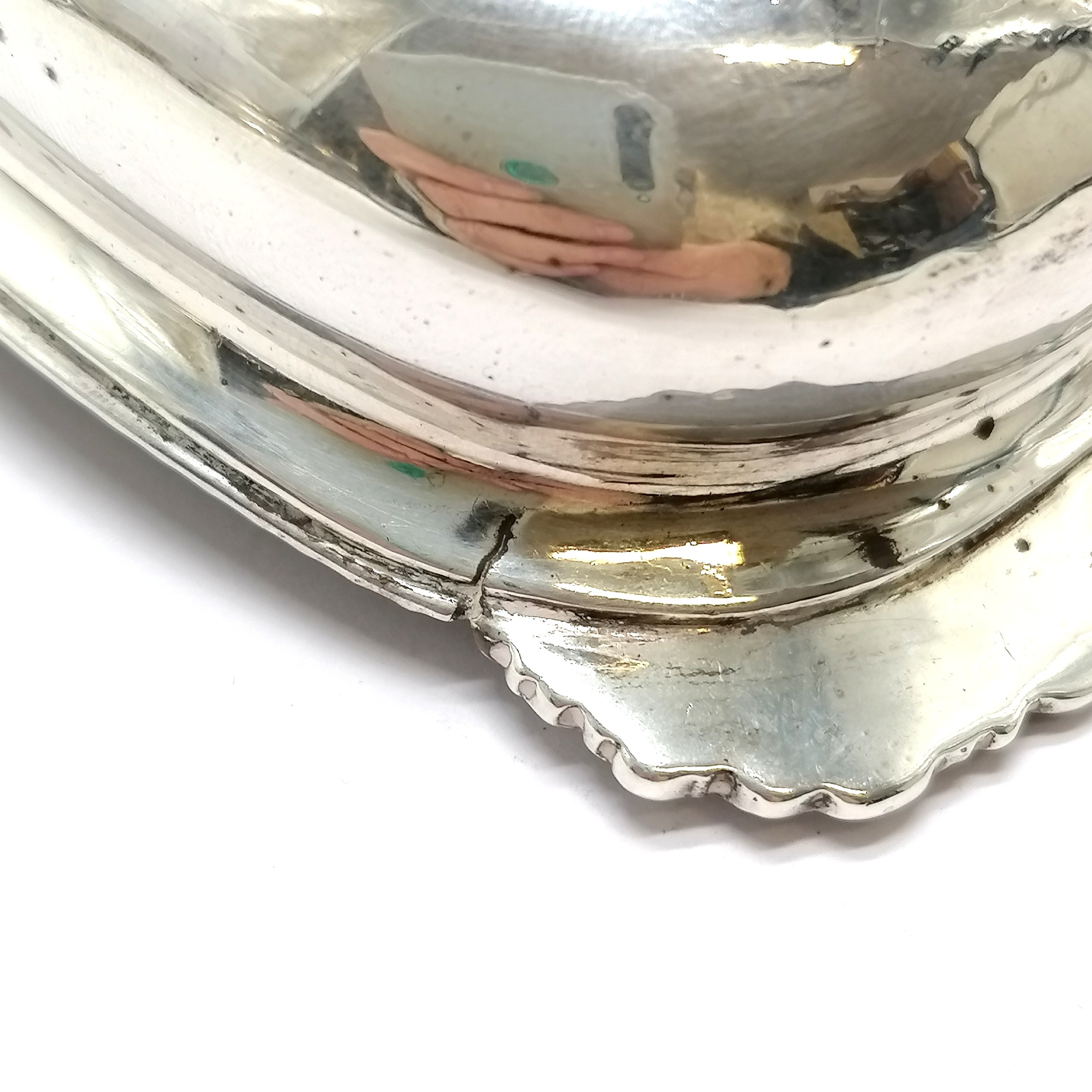 Silver salt cellar by Lambert & Co (George Lambert) with 1895 inscription Presented by Captain C B - Image 2 of 3