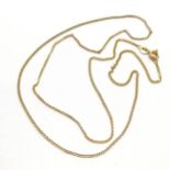 9ct hallmarked gold filed curb link neckchain - 52cm & 2.5g