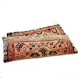 2 long cushions made from rugs 100cm x 38cm