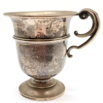 1909 A&J Zimmerman Ltd silver cream jug ~ 60g & 8cm high - slight dent