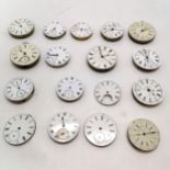 Qty of pocket watch movements inc chronographs - for spares / repairs