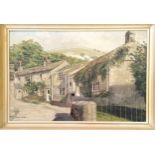 Sheila Hersey (1943-2013) oil painting of Buckden - frame 47cm x 67cm
