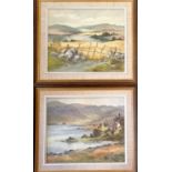 Jean Harrison 2 x framed oil paintings on canvas - Glen Lake (Falcarragh / An Fál Carrach) &