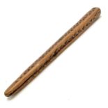 18th century or earlier hand carved treen knitting sheath - 18.5cm and has shrinkage cracks and