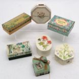 Collection of assorted miniature hand decorated boxes by Catriona Stewart, etc.