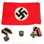 WW2 genuine second class iron cross medal on original ribbon, German war medal, tropical pith helmet