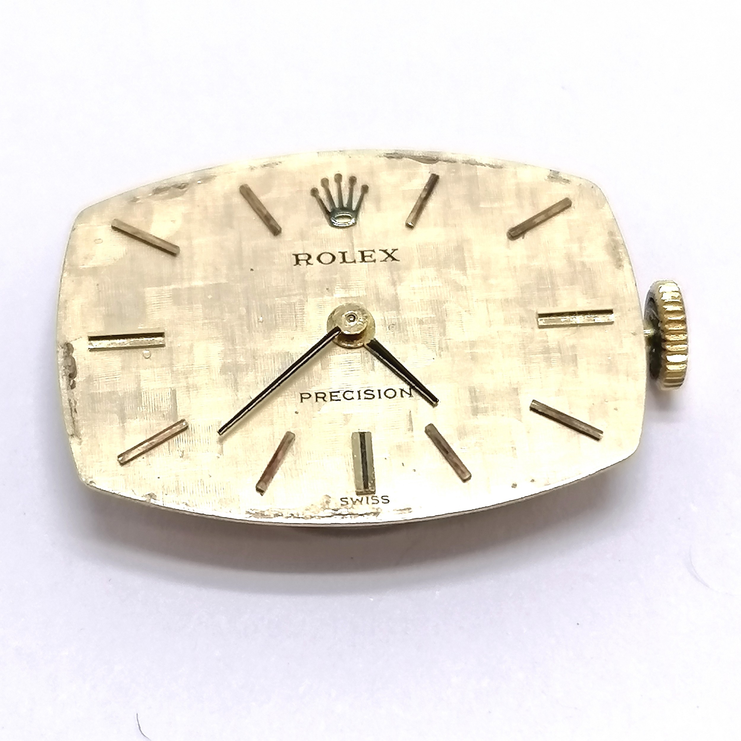Rolex precision manual wind wristwatch movement #1400 (dial 21mm across) & running - for spares /