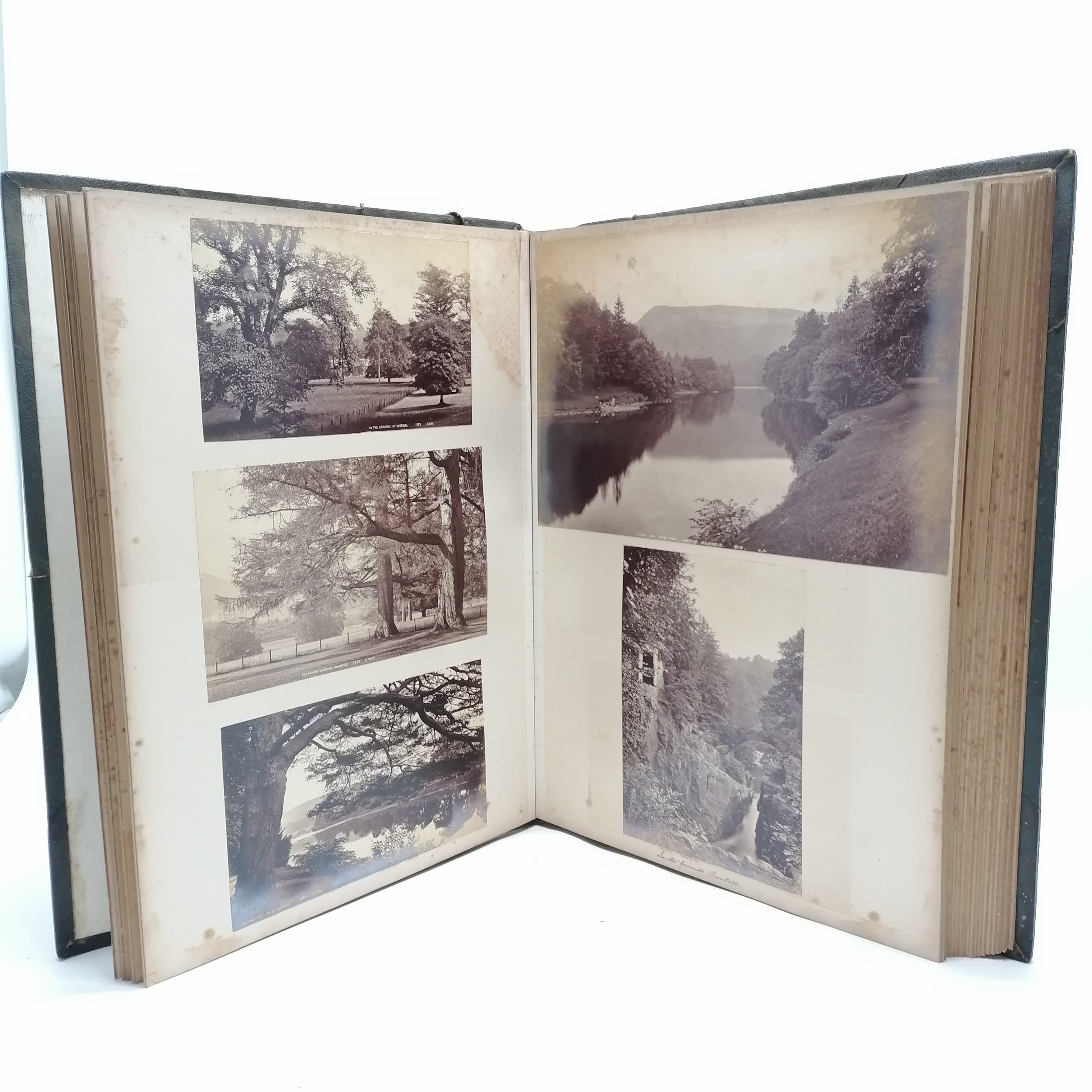 Large album of antique photographs with annotation inc Caledonian canal, castles etc - album, 43cm x - Image 7 of 11