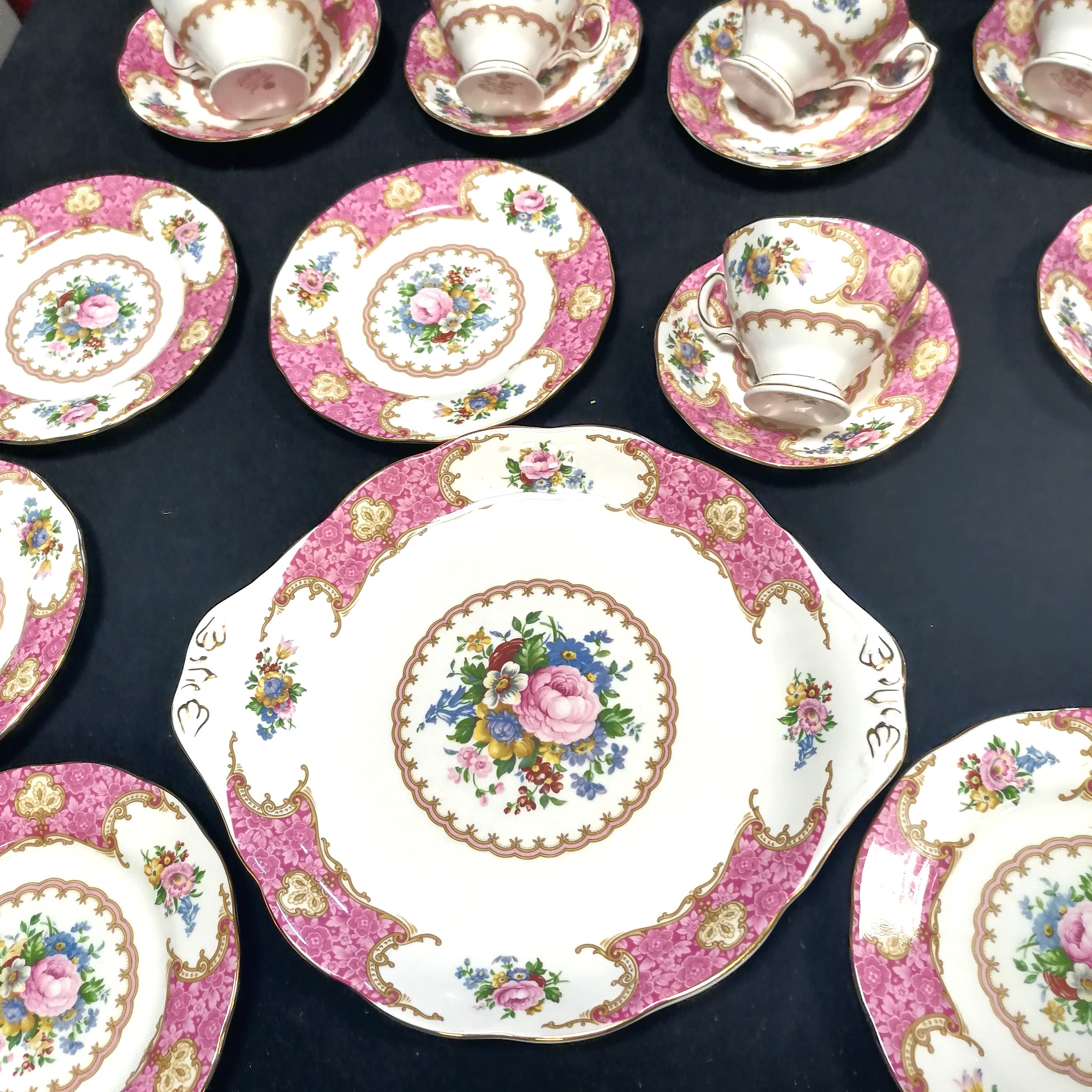 Royal Albert 'Lady Carlyle' tea and coffee ware - 5 coffee cups and saucers, 6 tea cups and saucers, - Image 2 of 5