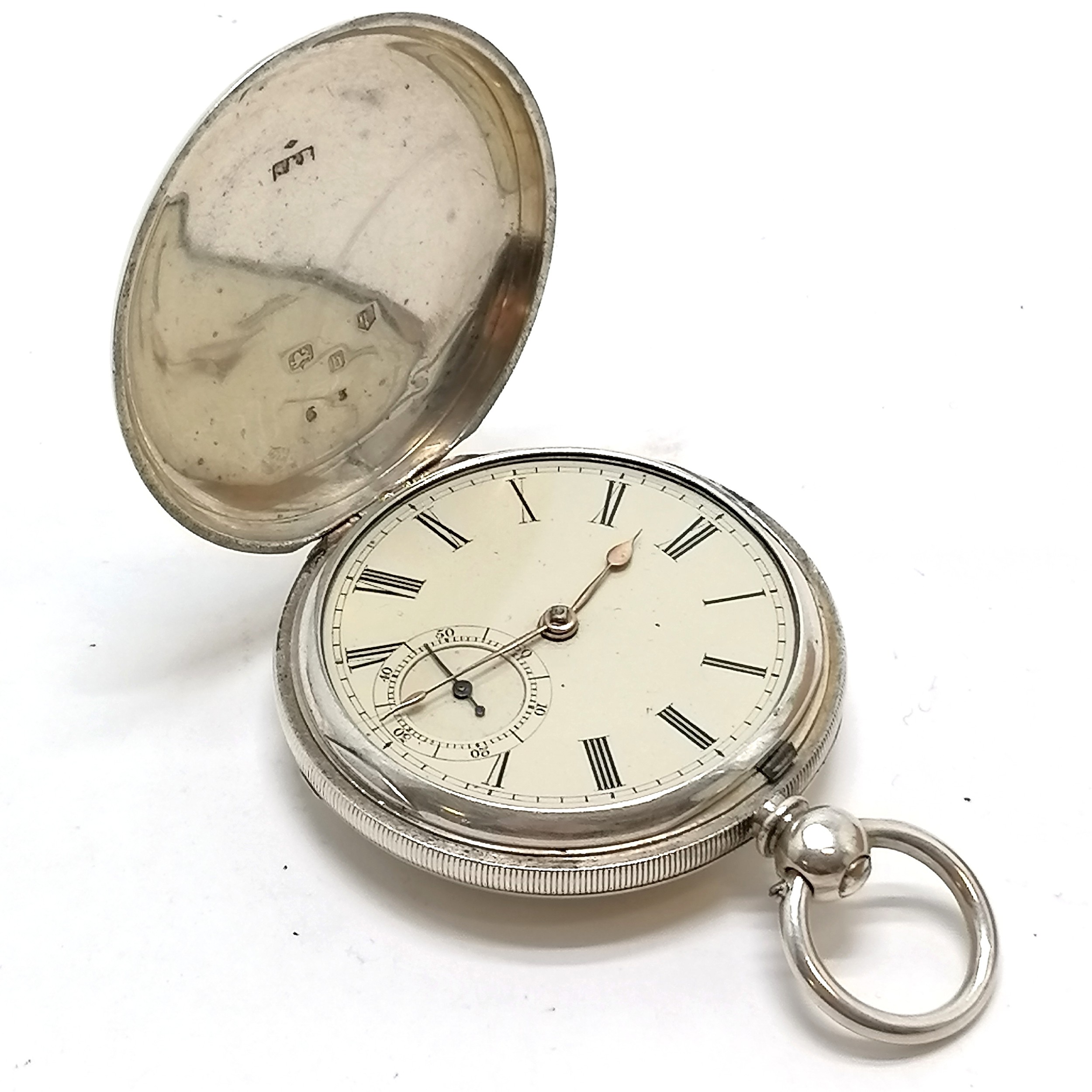 Antique Chester silver hunter pocket watch with Thomas Howard (Liverpool) #5563 movement - lacks