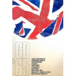 Mary Jacobsen (née Futo) original 'Graphic Design Britain '65' poster hand drawn and screen