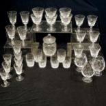 Collection of Stuart crystal glassware, small tumblers, wine, sherry glasses etc, all in good