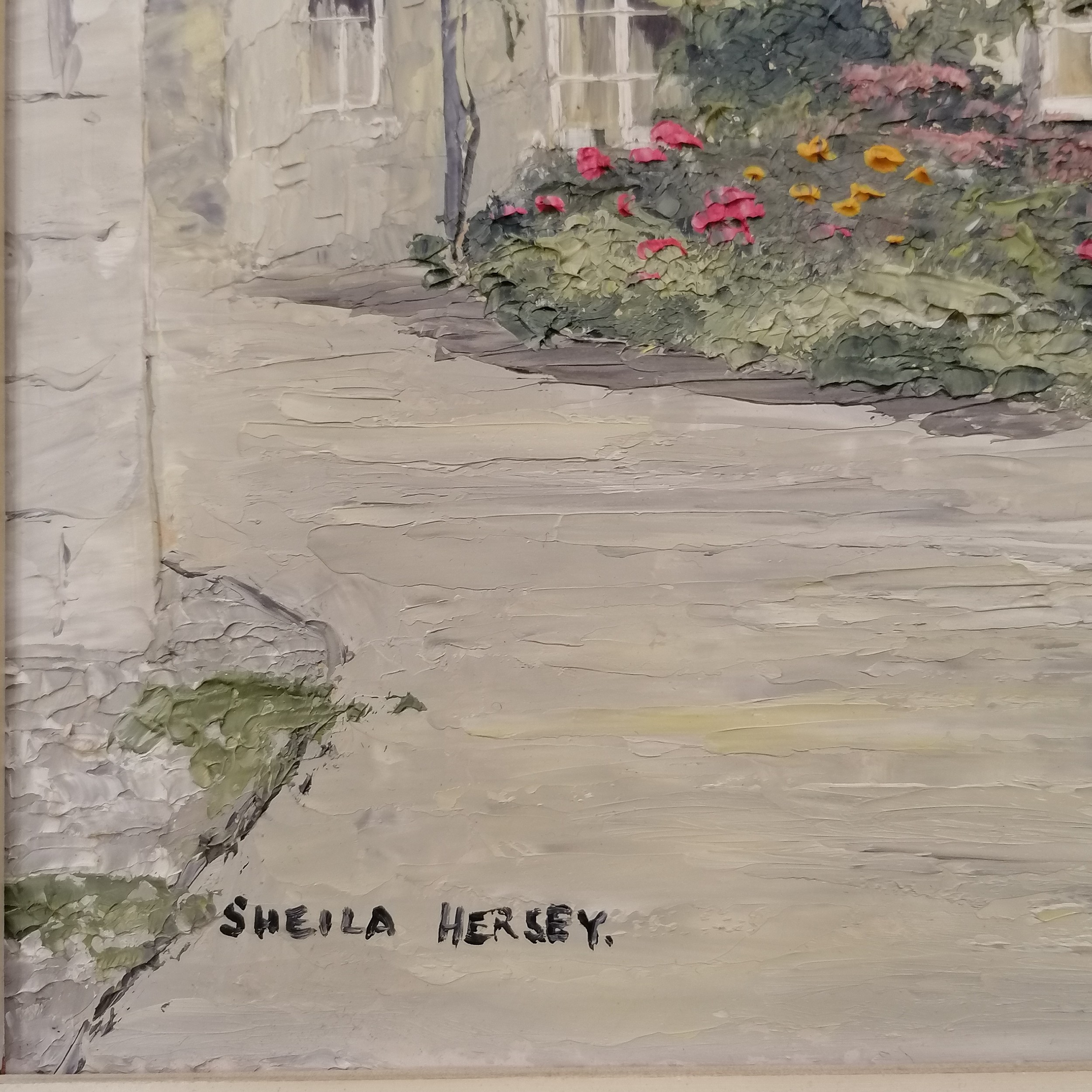 Sheila Hersey (1943-2013) oil painting of Buckden - frame 47cm x 67cm - Image 2 of 2