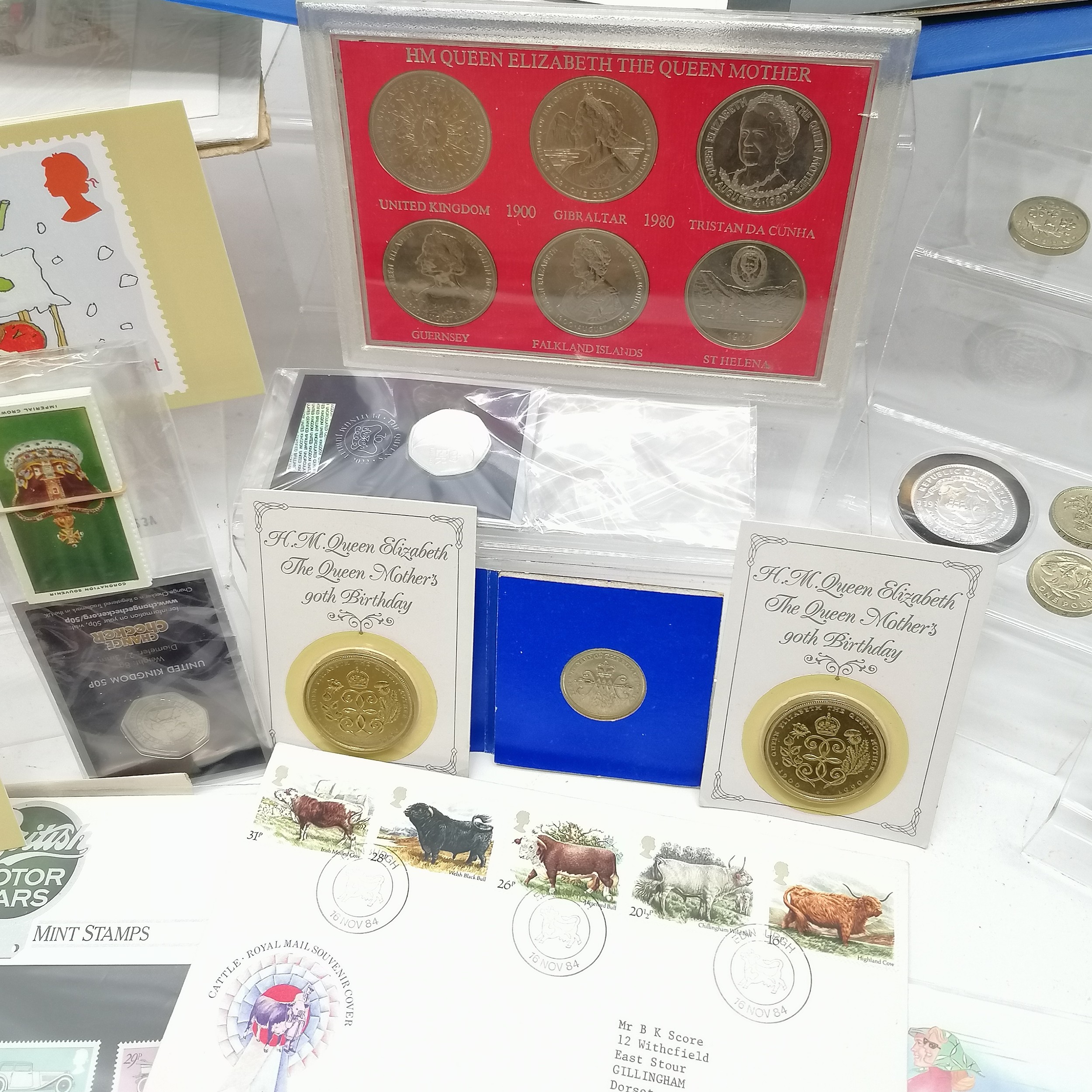 Qty of philately, coins, teacards inc Brooke Bond, small qty of GB presentation packs inc Auto - Image 4 of 5