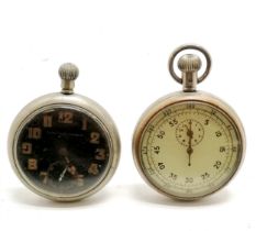 Air Ministry GS MK II pocket watch by Carley & Clemence t/w Air Ministry AM 6B/221 stop watch ~ both