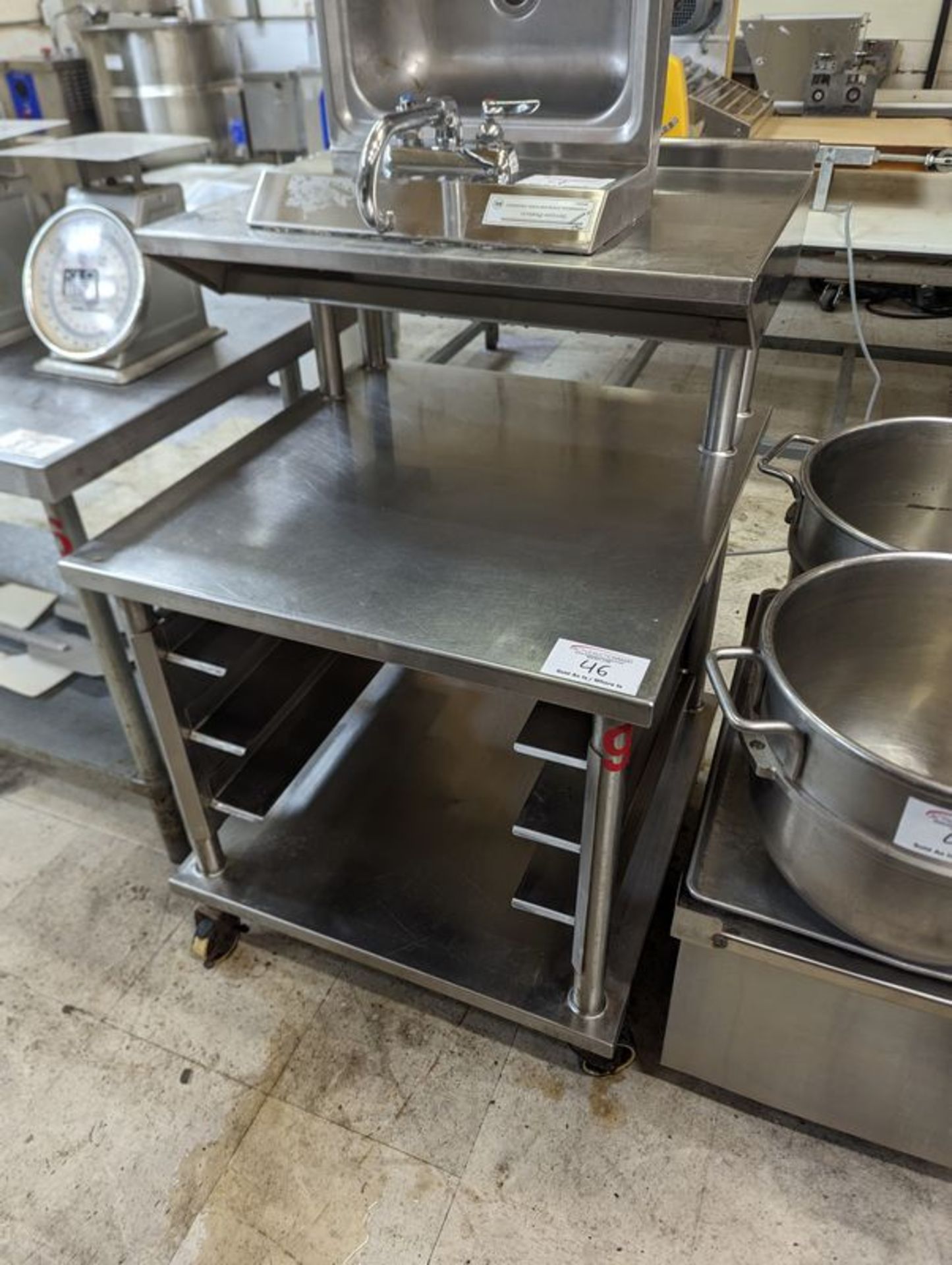 3 Tier Stainless Steel Table on Casters