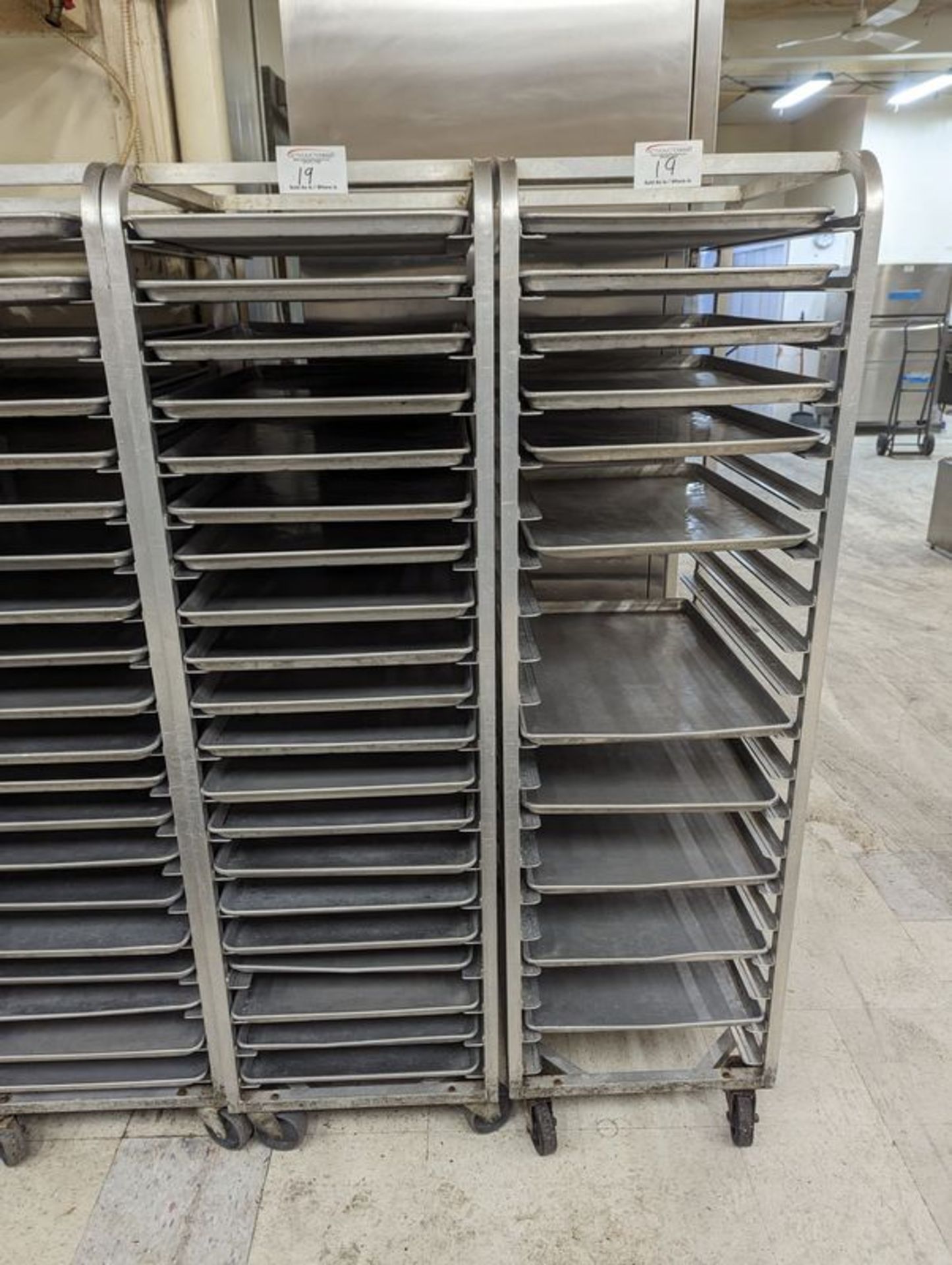 2 Aluminum Tray Racks with Trays