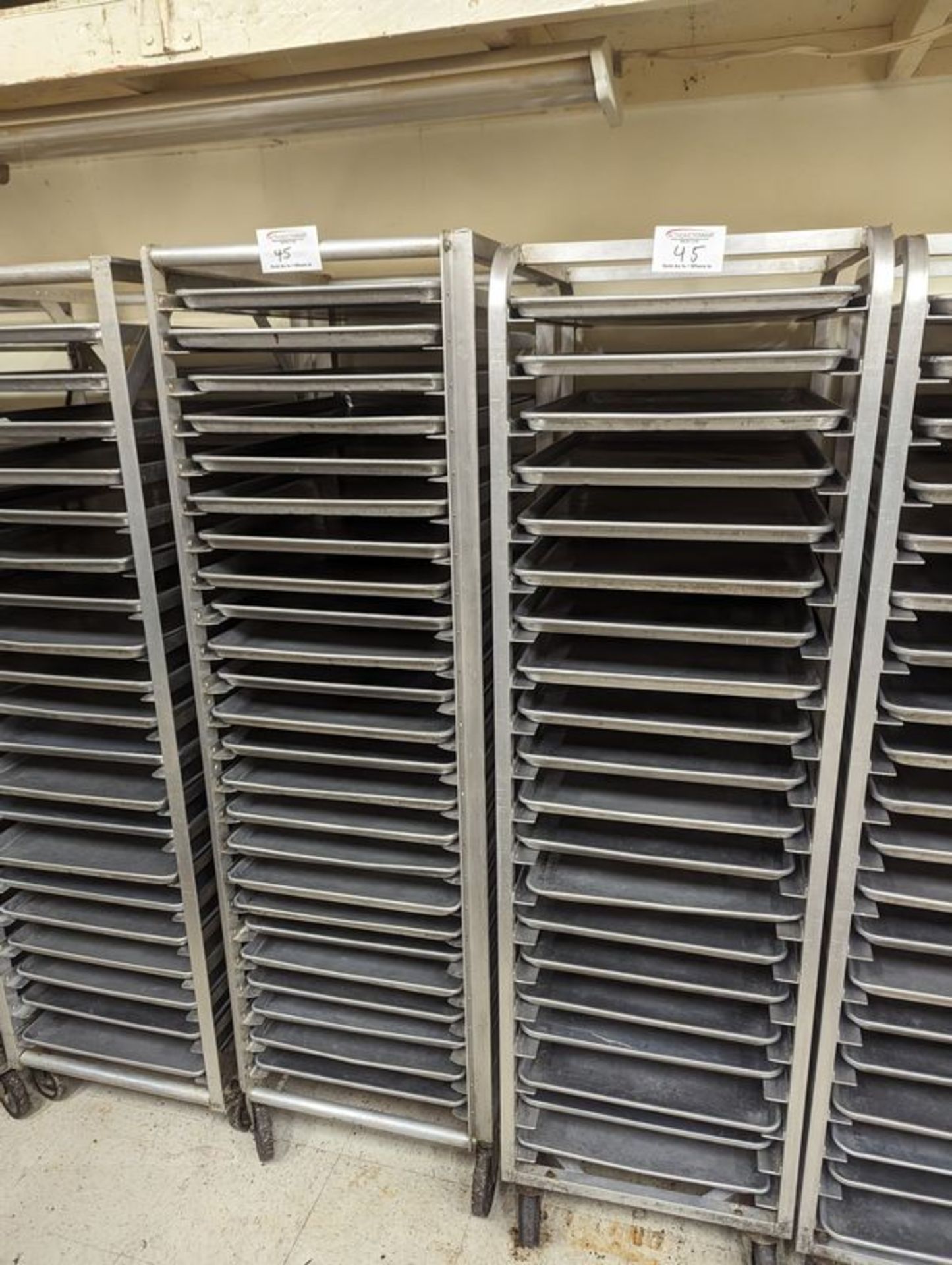 2 Aluminum Tray Racks with Trays