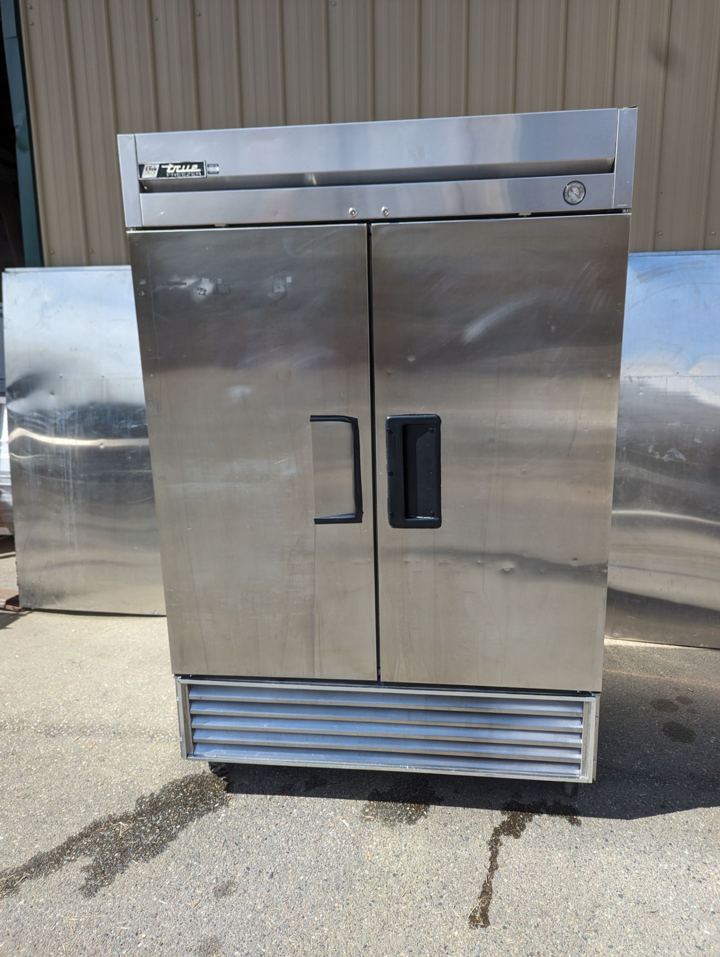 True 2 Door Stainless Steel Freezer