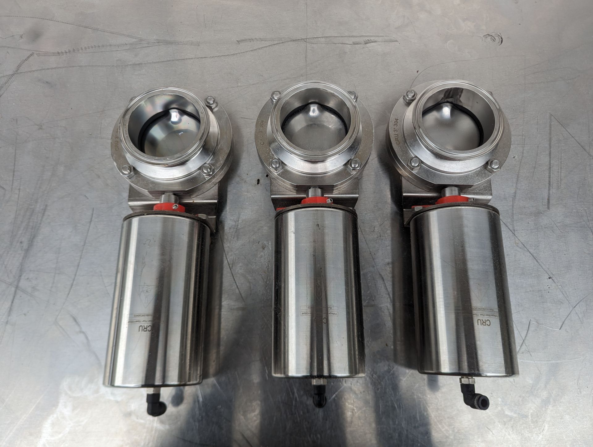 Three 3" Valves