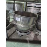 80 Quart Hobart Stainless Steel Bowl with Dolly
