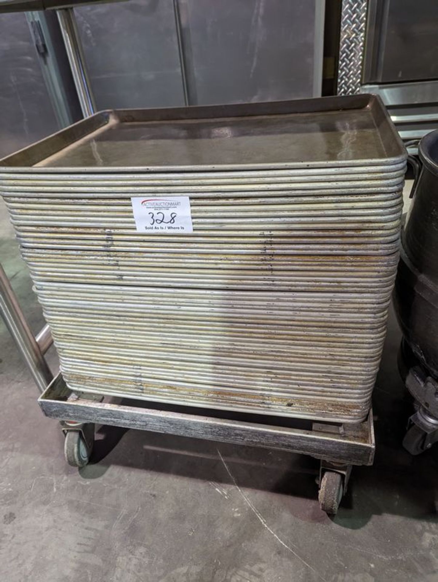 50 Baking Sheets on Cart