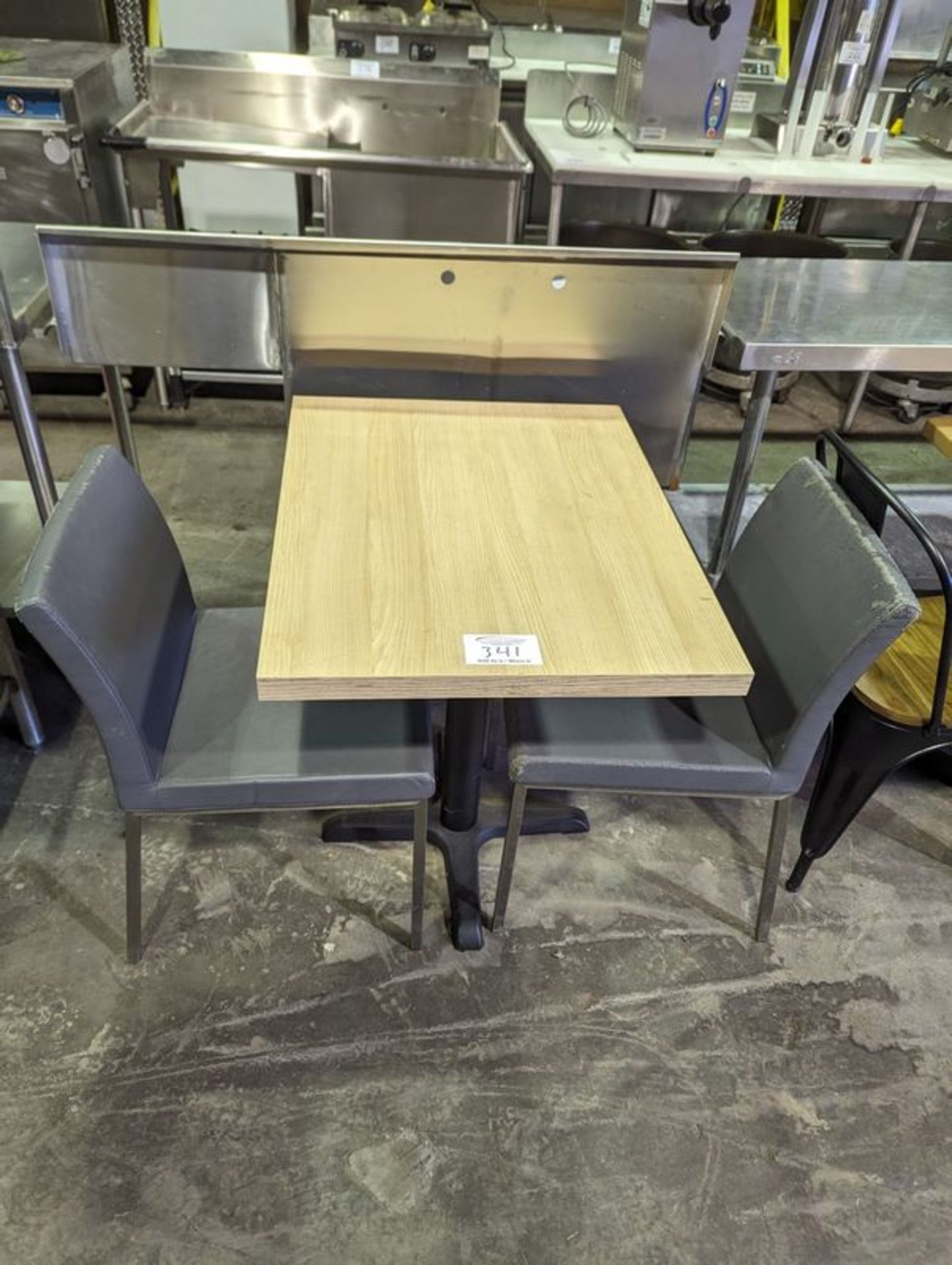 10 Wood Tables with 10 Chairs
