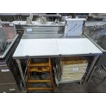 Custom 48" Stainless Steel Meat Cutting Table