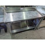 Custom 48" Stainless Steel Table with Back Splash