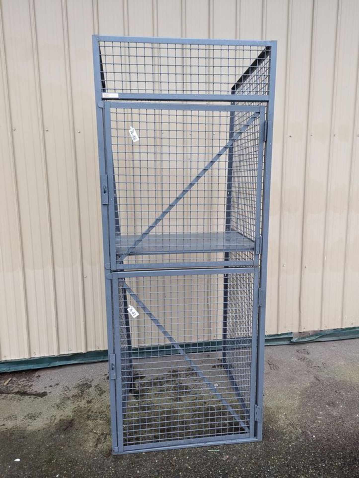 Six, Uline, 36 x 36" Two Tier, 3 Sided, Storage Cages, Used 1 Year. Original Cost $760 per unit