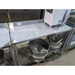 60" Unused Stainless Steel Table with Back Splash