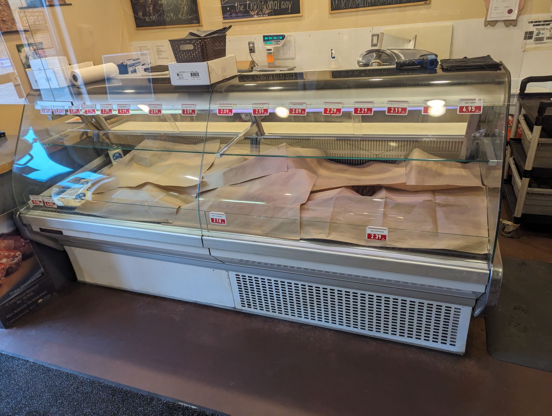 Approx. 8ft Bow Front Deli Display Case