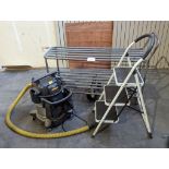 Stock Cart, Shop Vac and Step Ladder