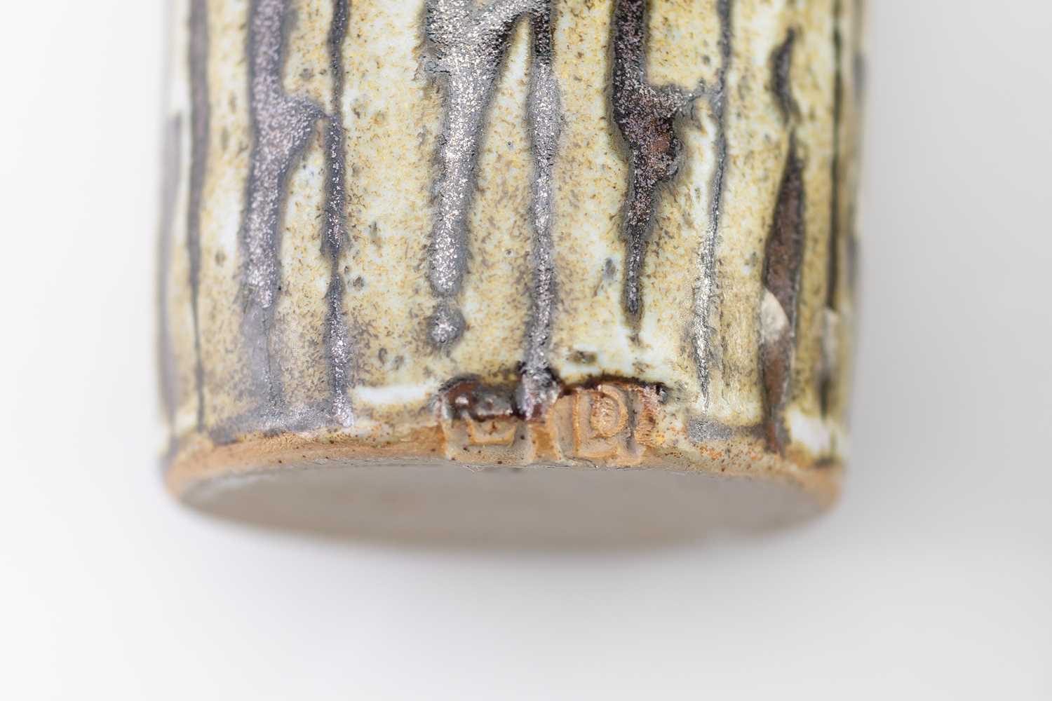 † DAVID LEACH (1911-2005) for Lowerdown Pottery; a cylindrical stoneware vase covered in dolomite - Image 6 of 6