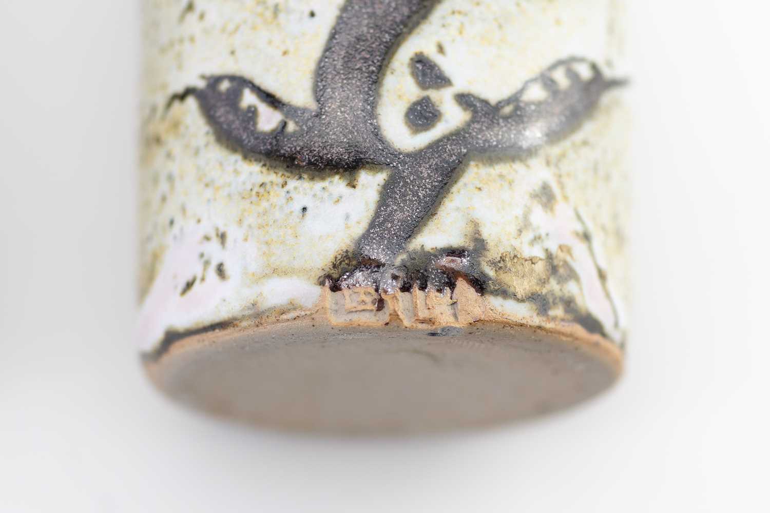 † DAVID LEACH (1911-2005) for Lowerdown Pottery; a cylindrical stoneware vase covered in dolomite - Image 5 of 6