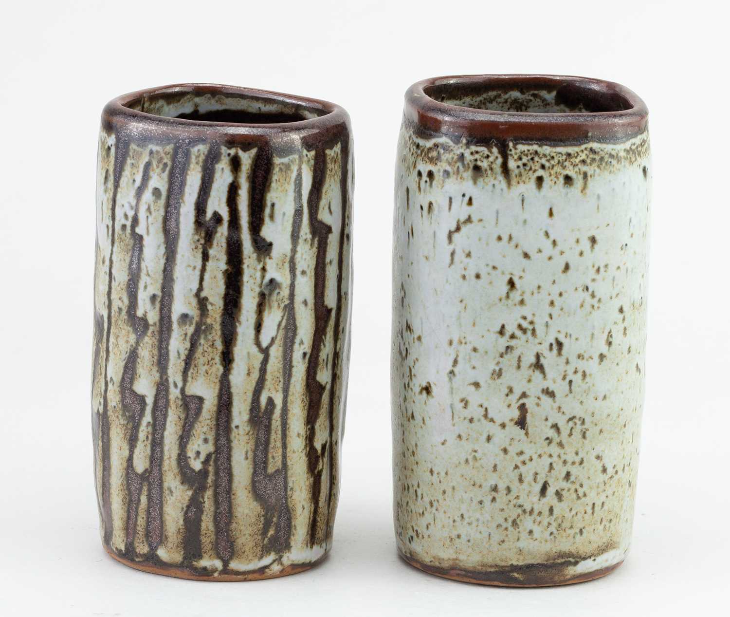 † DAVID LEACH (1911-2005) for Lowerdown Pottery; a cylindrical stoneware vase covered in dolomite - Image 3 of 6