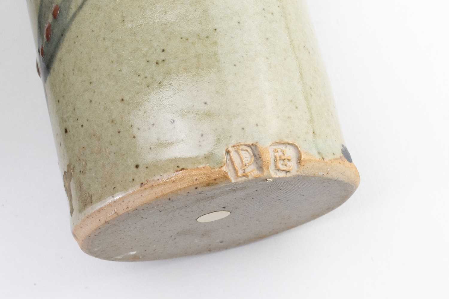 † DAVID LEACH (1911-2005) for Lowerdown Pottery; a cylindrical stoneware vase covered in dolomite - Image 6 of 6