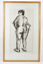 † AUDREY WALKER (1928-2020); graphite, 'Gina (Back View), signed and dated 2000, 58 x 30cm, framed